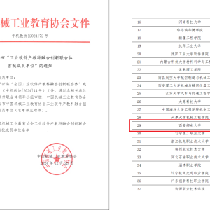 我校入选“工业软件产教科融合创新联合体首批成员单位”